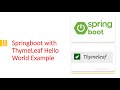 #thymeleaf spring boot with thymeleaf hello world example #springboot