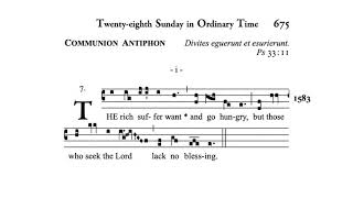 Fr. Weber Proper #1583 – Communion Antiphon, 28th in OT