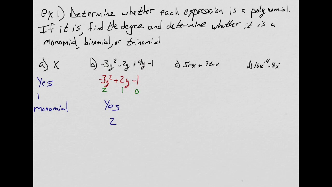 Algebra 1 Chapter 8 Lesson 1 - YouTube