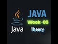 Programming Concepts using Java || Week-5 Theory || Diploma Level || IIT Madras BS Degree