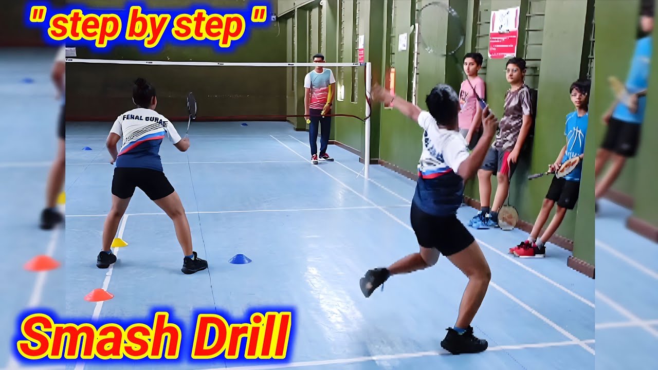 " Step By Step " SMASH Drill 🔴 Badminton Smash Training 🔴 Badminton ...