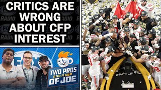 CFP Critics Are WRONG About Interest Plummeting For Fans  l 2 PROS \u0026 A CUP OF JOE