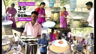 This 40 Yrs Old Food Cart Sell Thatte Idli, Vade, Ricebath | Early Morning Breakfast|StreetFoodIndia