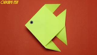How to make a fish out of paper. Origami fish.