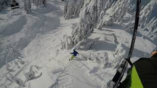 Snowboard Jump Off A Cliff - Mt Seymour