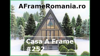 Cabana tip A Frame cu doua dormitoare - casa de lemn a frame #252