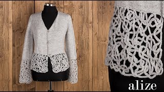 Zeminsiz Zincir İşi Detaylı Hırka Yapımı-Making Baseless Chain Work Cardigan