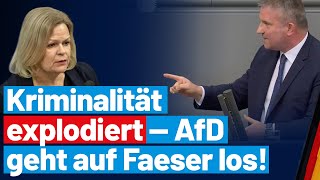 Innere Sicherheit erodiert: Martin Hess knöpft sich Faeser vor! - AfD-Fraktion im Bundestag