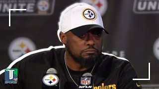 FRUSTRATED Mike Tomlin BACKS Russell Wilson over Justin Fields after 4-game SKID