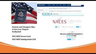 Step by Step Guide for Degree Evaluation EB2 NIW