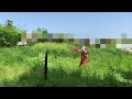 【小ジャングル化した庭】また草刈り機で草刈りしたよ！！ i tried to mow the grass again with a mower！！【part②】