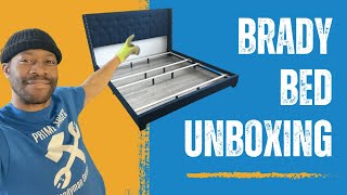 (UNBOXING) Brady Upholstered Bed Aadvik Upholstered Bed Wayfair Furniture Unboxing Amazon Furniture