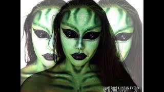 Area 51 Alien Makeup Tutorial - MissClaudiaMakeup