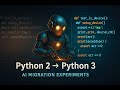 Migrating Python 2 Test Code to Python 3 with an AI Agent