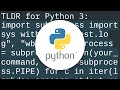 live output from subprocess command