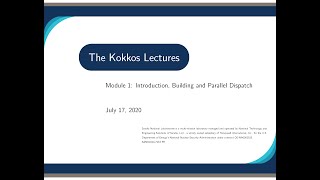 The Kokkos Lectures - module 1