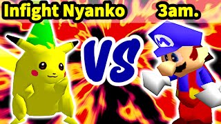 【第三回海外版】Infight Nyanko 対 3am.【三回戦第一試合】-64スマブラCPUトナメ実況-