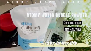 Atomy O2 Bubble Powder ( Wash clothes with me)