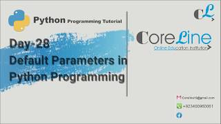 Day 28 Default Parameters Python Programming