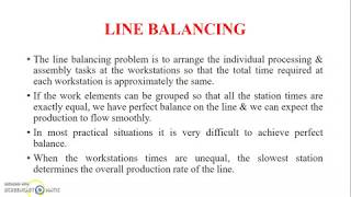 Line Balancing Problem Part -1