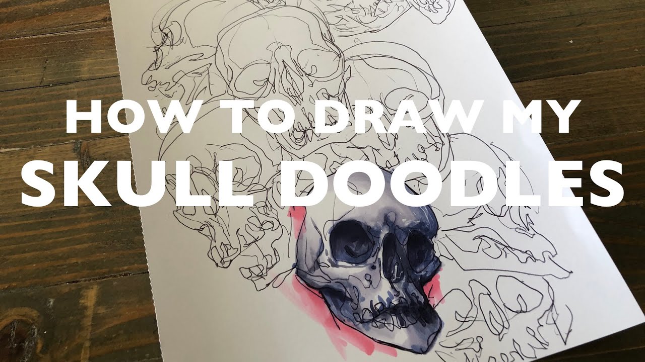 How To Draw My Doodle Skulls - YouTube