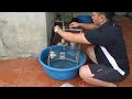 i turn the water tank into a mini hydroelectric pond at home