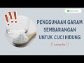 Penggunaan Garam Sembarangan Untuk Cuci Hidung I Sinusitis