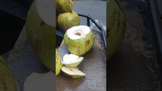 fantastic open green coconut