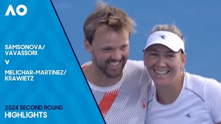 Vavassori/Samsonova v Krawietz/Melichar-Martinez Highlights | Australian Open 2024 Second Round