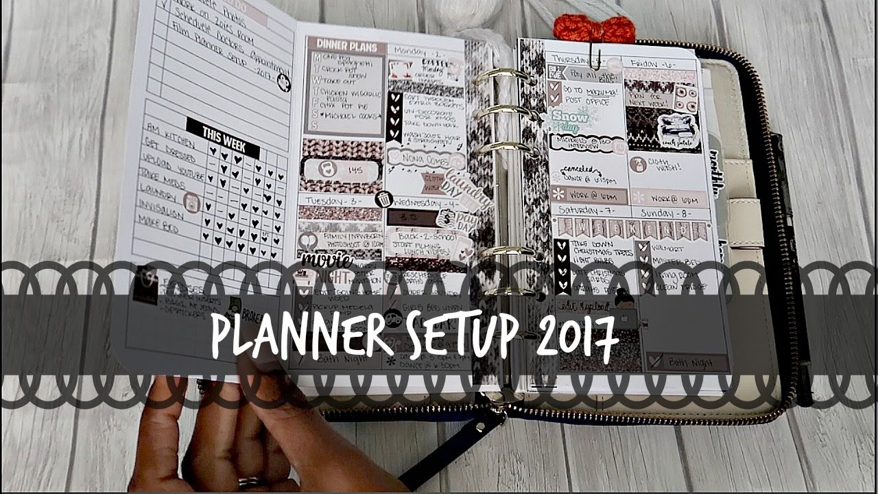 Planner Setup January 2017 Youtube