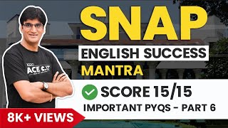 SNAP English 2024: Grammar introduction | Tips To Score 15/15