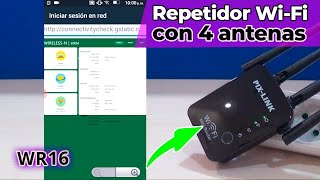 🔻Repetidor WiFi con 4 antenas Pixlink WR16🔻Configuración castellano fácil con teléfono móvil Android