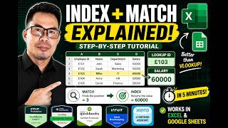INDEX + MATCH Explained (Step-by-Step with Example Dataset!) | Excel & Google Sheets