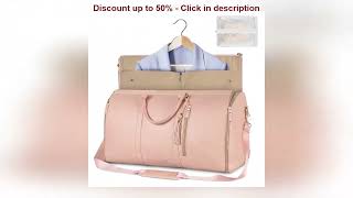 1pc Foldable Women's Travel Convenient Carry-on Clothing Bag Large PU Leather Duffel Bag Women's