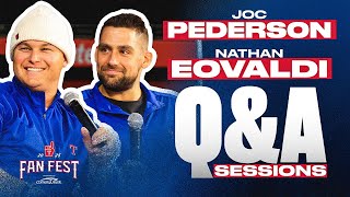 Joc Pederson \u0026 Nathan Eovaldi | Rangers Fan Fest Q\u0026A