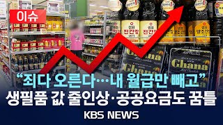 [이슈] 간장·김·초콜릿·면도기…생필품 식료품 값 줄인상/2024년 5월 27일(월)/KBS