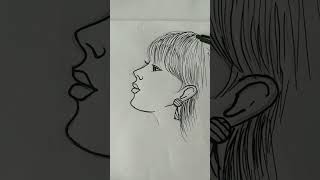 Girl Sketching art on paper