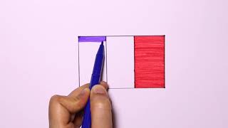 How to Draw France Flag - Draw France Flag for Kids