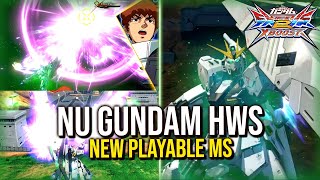 EXVS2.XB | Nu Gundam HWS Day 1 Gameplay (New Playable MS)