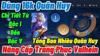 Dùng 16k Quân Huy Nâng Cấp Trang Phục Valhein Xạ Thần Kagutsuchi Full Bậc V-Tổng Bao Nhiêu Quân Huy