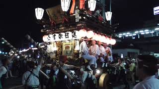 潮来祇園祭禮 令和6年8月3日 あやめ二丁目 潮来駅前にてのの字廻し