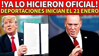 ULTIMA HORA! TRUMP ACABA DE ANUNCIAR DEPORTACION MASIVA EL 21 DE ENERO