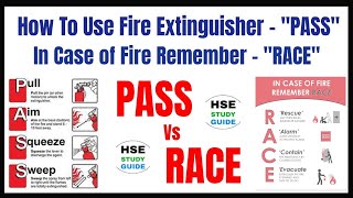 PASS Vs RACE || How To Use A Fire Extinguisher by PASS Method || In Case of Fire Remember \