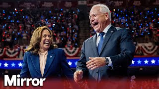 Kamala Harris introduces Tim Walz as running mate