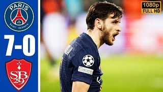 ⚽PSG vs Brest 7-0 Extended Highlights | 2024-25 UEFA Champions League