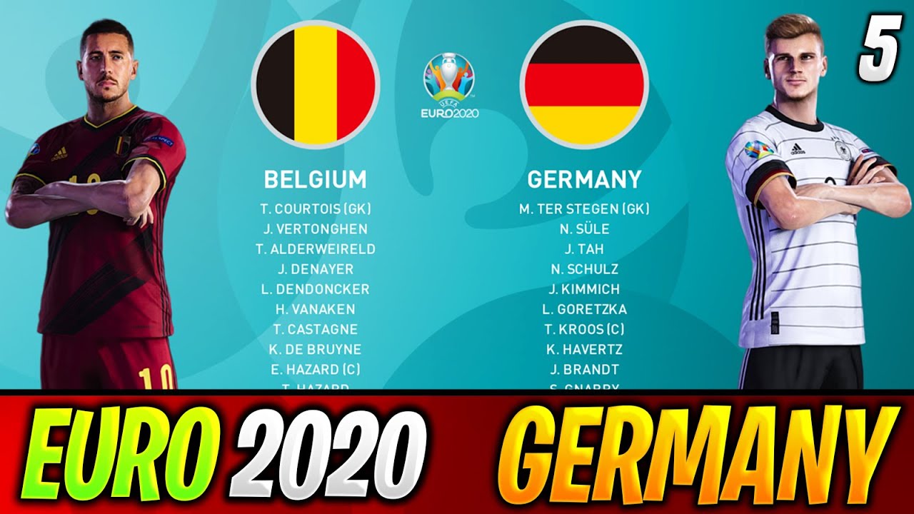 Belgium Vs Germany - Quarterfinal - EURO 2020 - PES 2020 - YouTube