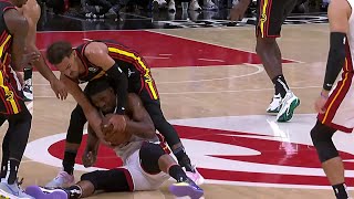 Trae Young And Jimmy Butler Get Chippy During Hawks/Heat