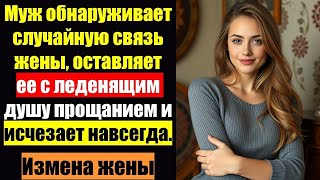 Муж обнаруживает случайную связь жены, оставляет ее с леденящим душу прощанием и исчезает навсегда