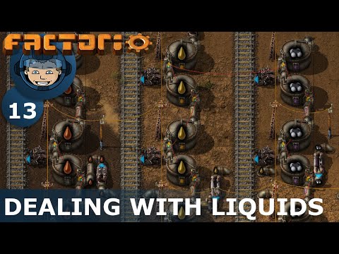 DEALING WITH LIQUIDS - Factorio: Ep. #13 - Guide & Let's Play