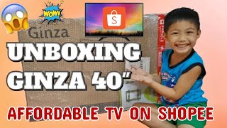 GINZA 40 INCHES TV SA SHOPEE UNBOXING - BEST BUDGET TV 2021, BEST BUDGET PC MONITOR FOR GAMING